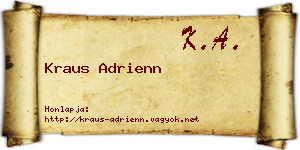 Kraus Adrienn névjegykártya